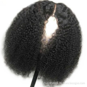 Human Hair Afro Wave Lace Front Wig Frontal Wig for Black Cuticle Aligned Brazilian 4C Natural Afro Kinky 360 Lace Women Short
